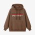 Brown Letters Print Hoodie GM8809-160