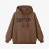 Brown Letters Print Hoodie GM8809-161