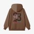 Brown Numbers Print Hoodie GM8809-164