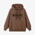 Brown Letters Print Hoodie GM8809-165