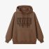 Brown Letters Print Hoodie GM8809-169