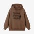 Brown Letters Print Hoodie GM8809-171