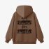 Brown Letters Print Hoodie GM8809-172