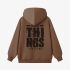 Brown Letters Print Hoodie GM8809-176