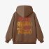 Letter Graphic Brown Hoodie GM8809-183