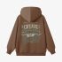 Brown Letter Graphic Hoodie GM8809-188