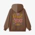 Brown Letter Graphic Hoodie GM8809-190