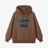 Brown Letter Graphic Hoodie GM8809-192