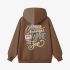 Brown Letter Graphic Hoodie GM8809-197