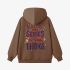 Brown Letter Graphic Hoodie GM8809-199