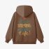 Brown Letter Graphic Hoodie GM8809-200