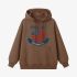 Brown Letter Graphic Hoodie GM8809-215