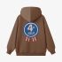 Brown Numbers Graphic Hoodie GM8809-216