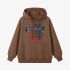 Brown Letter Graphic Hoodie GM8809-217