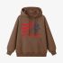 Brown Letter Graphic Hoodie GM8809-218