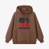 Brown Letter Graphic Hoodie GM8809-219