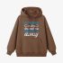 Brown Letter Graphic Hoodie GM8809-222