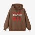 Brown Letter Graphic Hoodie GM8809-226