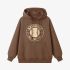 Brown Letter Graphic Hoodie GM8809-227