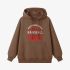 Brown Letter Graphic Hoodie GM8809-228