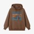 Brown Letter Graphic Hoodie GM8809-231