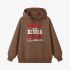 Brown Letter Graphic Hoodie GM8809-235