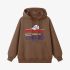 Brown Letter Graphic Hoodie GM8809-239