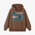 Brown Letter Graphic Hoodie GM8809-242