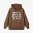 Brown Letter Graphic Hoodie GM8809-243