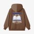 Brown Letter Graphic Hoodie GM8809-244