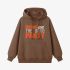 Brown Letter Graphic Hoodie GM8809-245