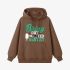 Brown Letter Graphic Hoodie GM8809-246