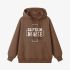 Brown Letter Graphic Hoodie GM8809-247