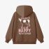 Brown Animal Graphic Hoodie GM8809-249