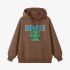 Brown Letter Graphic Hoodie GM8809-252