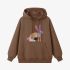 Rabbit Geometric Graphic Brown Hoodie GM8809-263