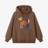 Puppy Geometric Graphic Brown Hoodie GM8809-264