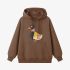 Duck Geometric Graphic Brown Hoodie GM8809-270