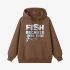 Fish Letter Brown Hoodie GM8809-275