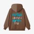 Fish Letter Brown Hoodie GM8809-277