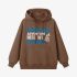 Fish Letter Brown Hoodie GM8809-278