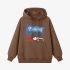 Fish Letter Brown Hoodie GM8809-280