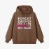 Letter Graphic Brown Hoodie GM8809-284