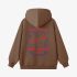 Letter Graphic Brown Hoodie GM8809-287