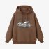 Motorcycle Graphic Brown Hoodie GM8809-290