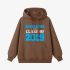 Numbers Graphic Brown Hoodie GM8809-291