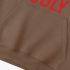 Letter Graphic Brown Hoodie GM8809-296