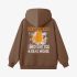 Letter Graphic Brown Hoodie GM8809-309