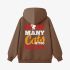 Letter Graphic Brown Hoodie GM8809-310