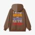 Letter Graphic Brown Hoodie GM8809-312